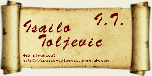Isailo Toljević vizit kartica